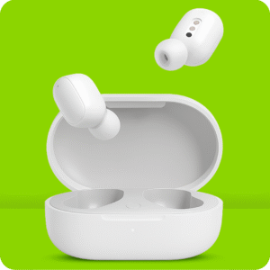 Fone de Ouvido Bluetooth 5.0 Sem Fio Branco sem Visor LED - Com Borracha